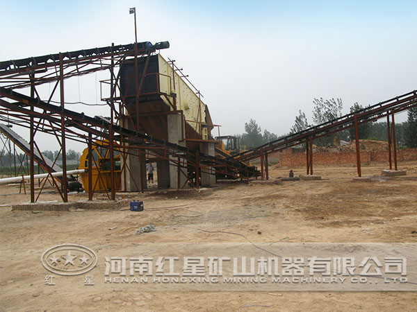 碳酸鈣粉破碎生產線現(xiàn)場